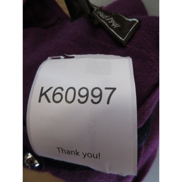 Coach Sweater Large Merino Wool Cardigan Button Up Pockets Knit * - Picture 12 of 12